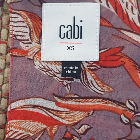 CAbi  Light Purple and Red floral Tunic/Blouse - Picture 4 of 6